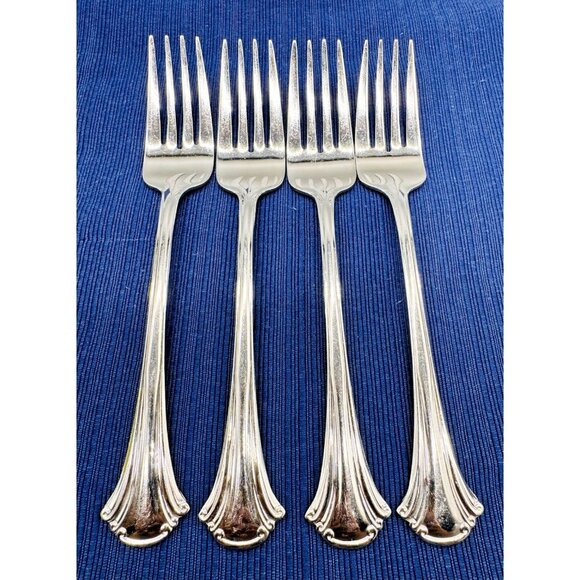 Reed & Barton Other - Reed and Barton Cortland Salad Glossy Stainless Flatware 7 inch Lot of 4